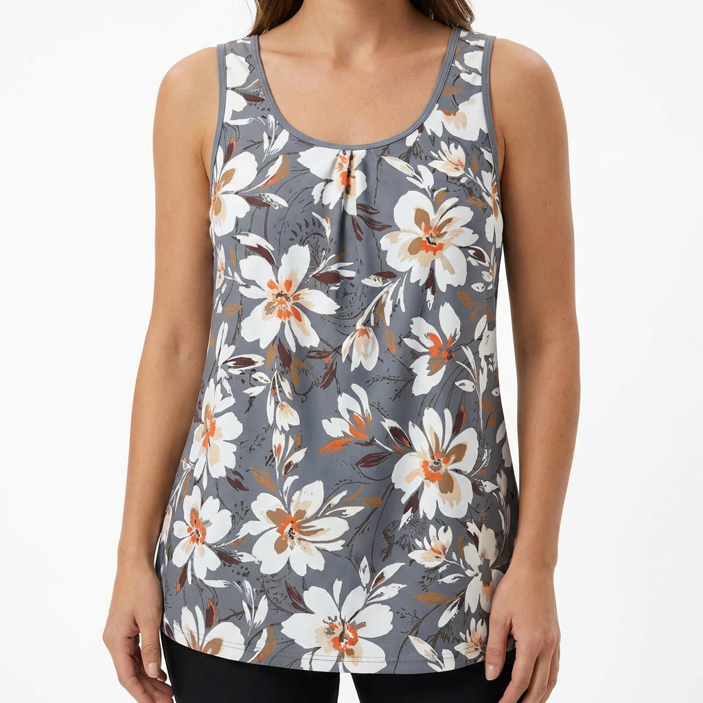 Bañador Tankini de Dos Piezas con Estampado Floral y Pantalones Cortos para Mujer