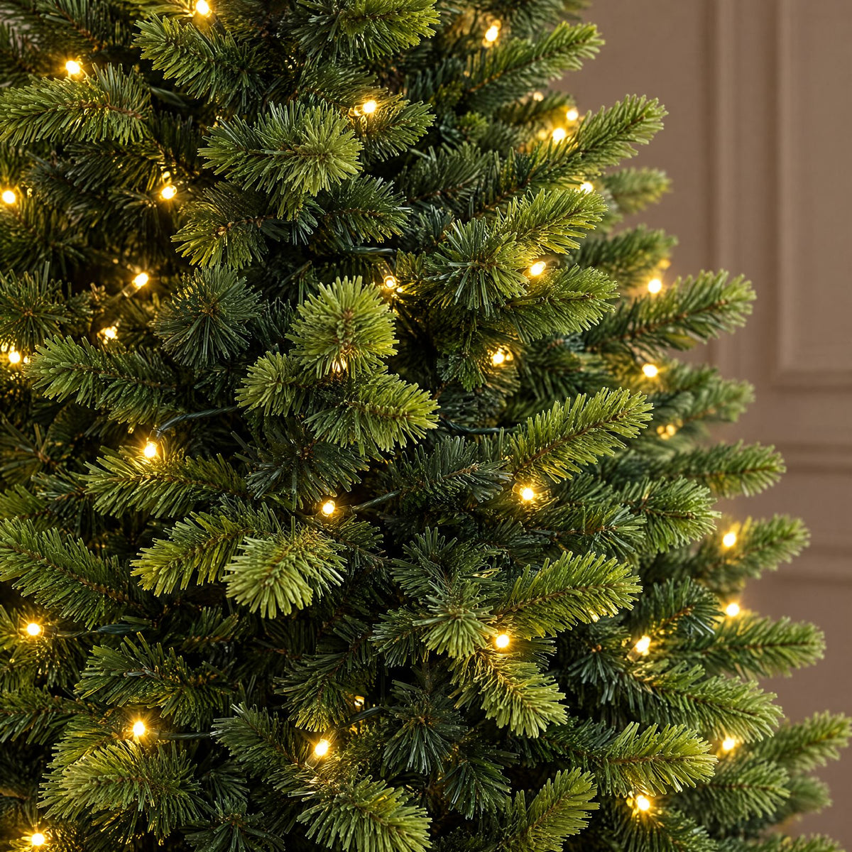 Árbol de Navidad Artificial Preiluminado de 180 cm con Luces LED y Ramas Realistas