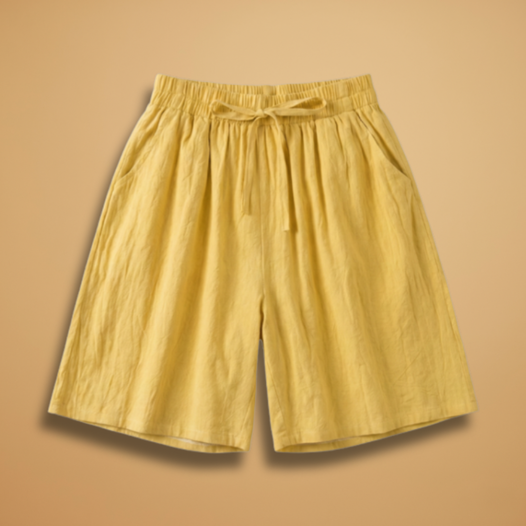 Pantalones cortos para mujer - bermudas holgadas con cintura elástica | casual