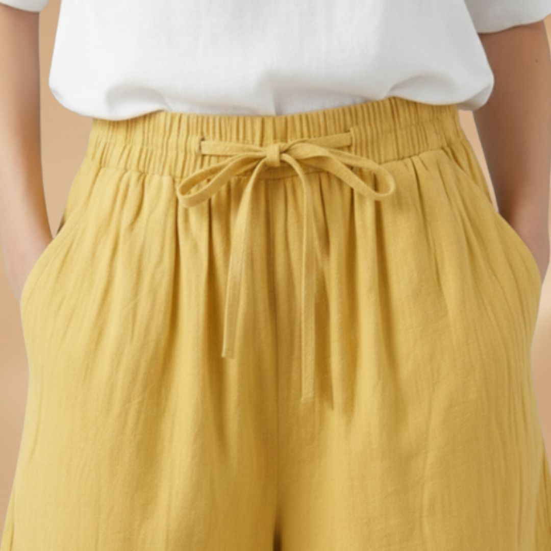 Pantalones cortos para mujer - bermudas holgadas con cintura elástica | casual