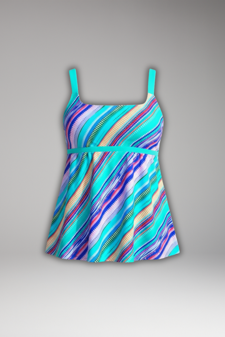 Conjunto de Tankini Estampado para Mujer con Pantalones Cortos de Natación