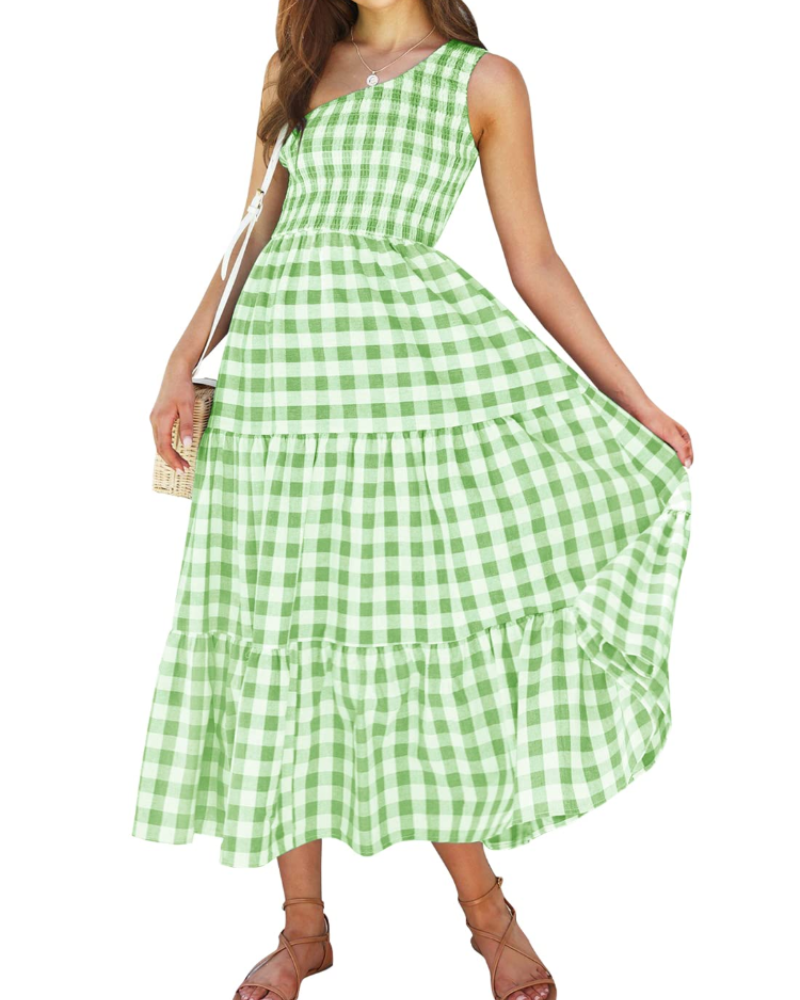 Vestido largo mujer | una manga | diseño asimétrico para eventos
