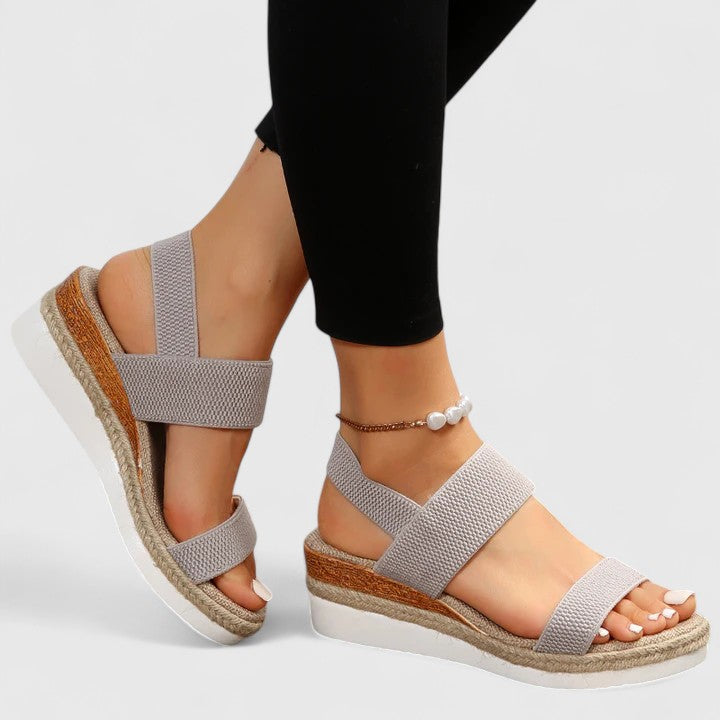 Sandalias de Plataforma para Mujer con Tiras Calzado de Diario Cómodo