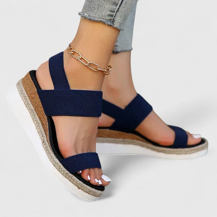 Sandalias de Plataforma para Mujer con Tiras Calzado de Diario Cómodo