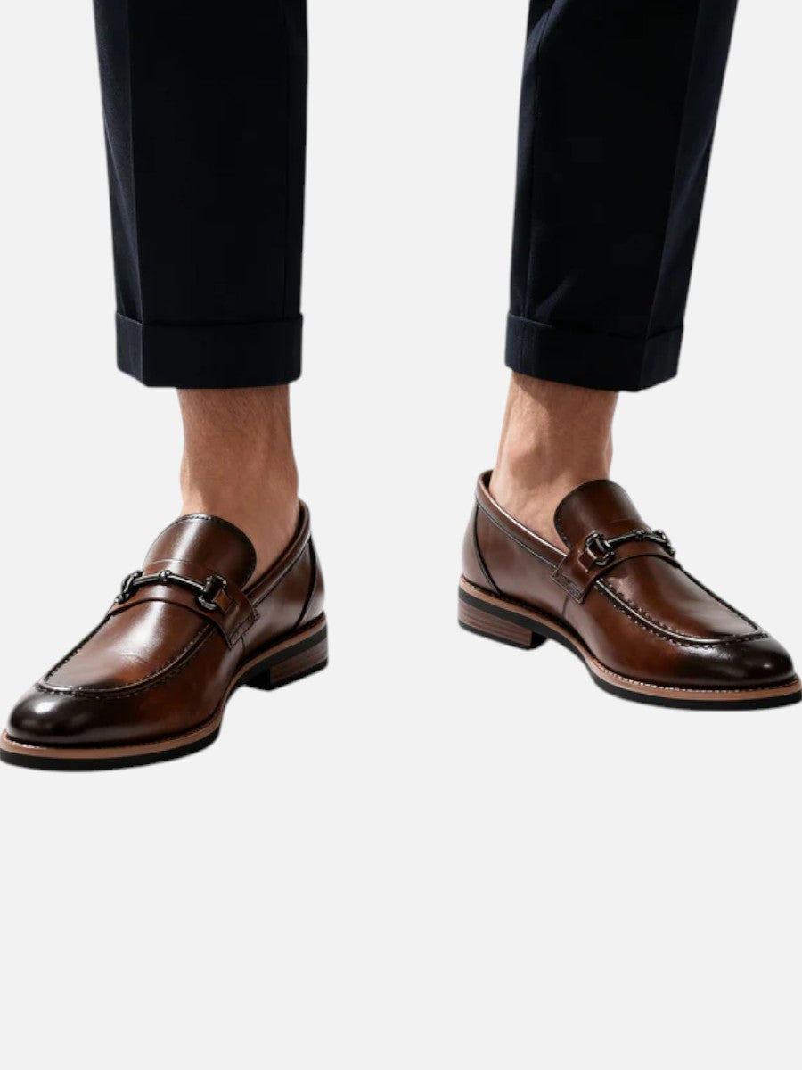 Mocasini eleganți pentru bărbați, cu branț căptușit și talpă de cauciuc