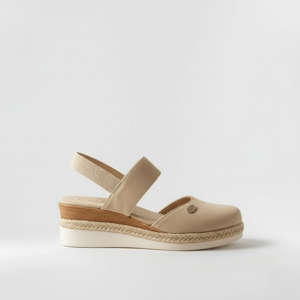 Women's Espadrille Style Platform Sandals Linen Wedge Shoes