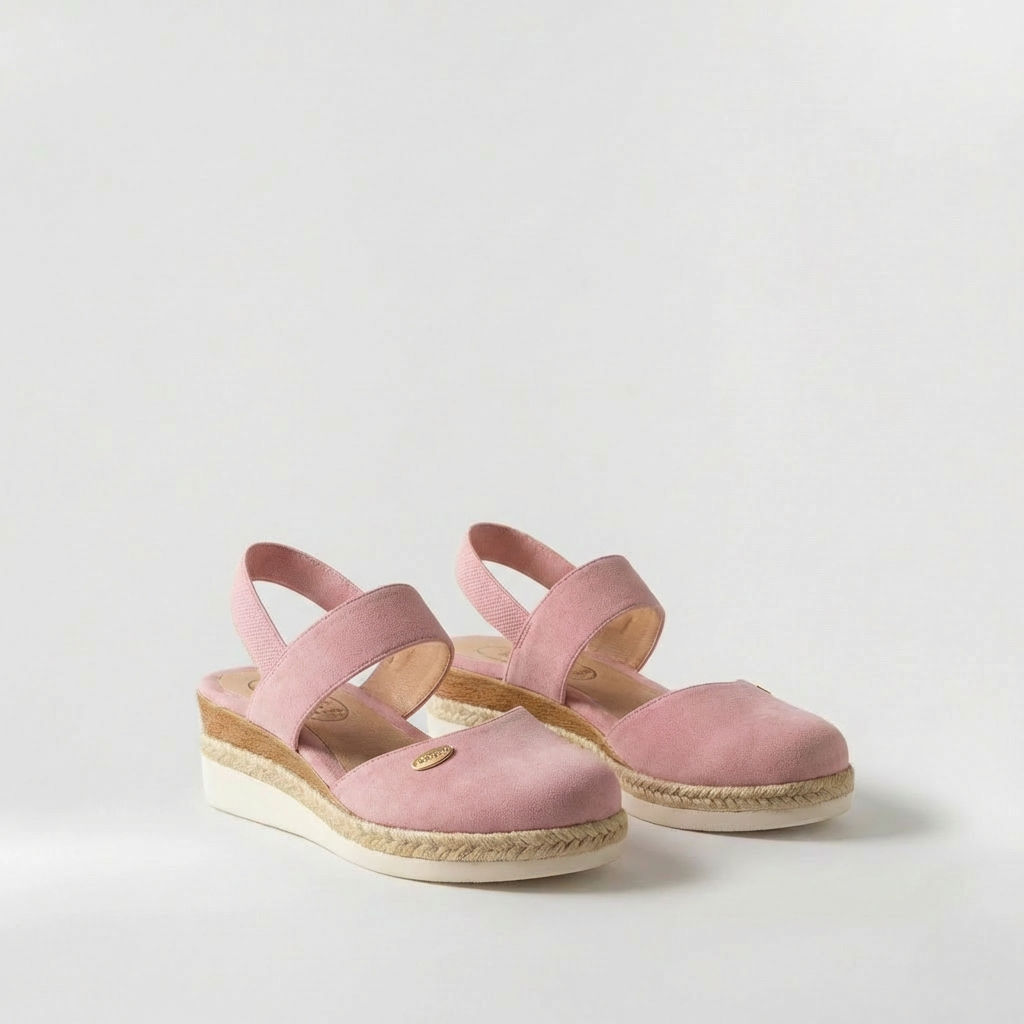 Sandalias de Plataforma Estilo Alpargata para Mujer Zapatos de Cuña en Lino