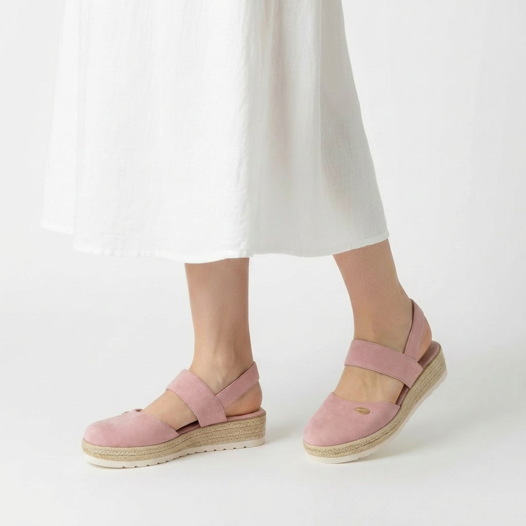 Women's Espadrille Style Platform Sandals Linen Wedge Shoes