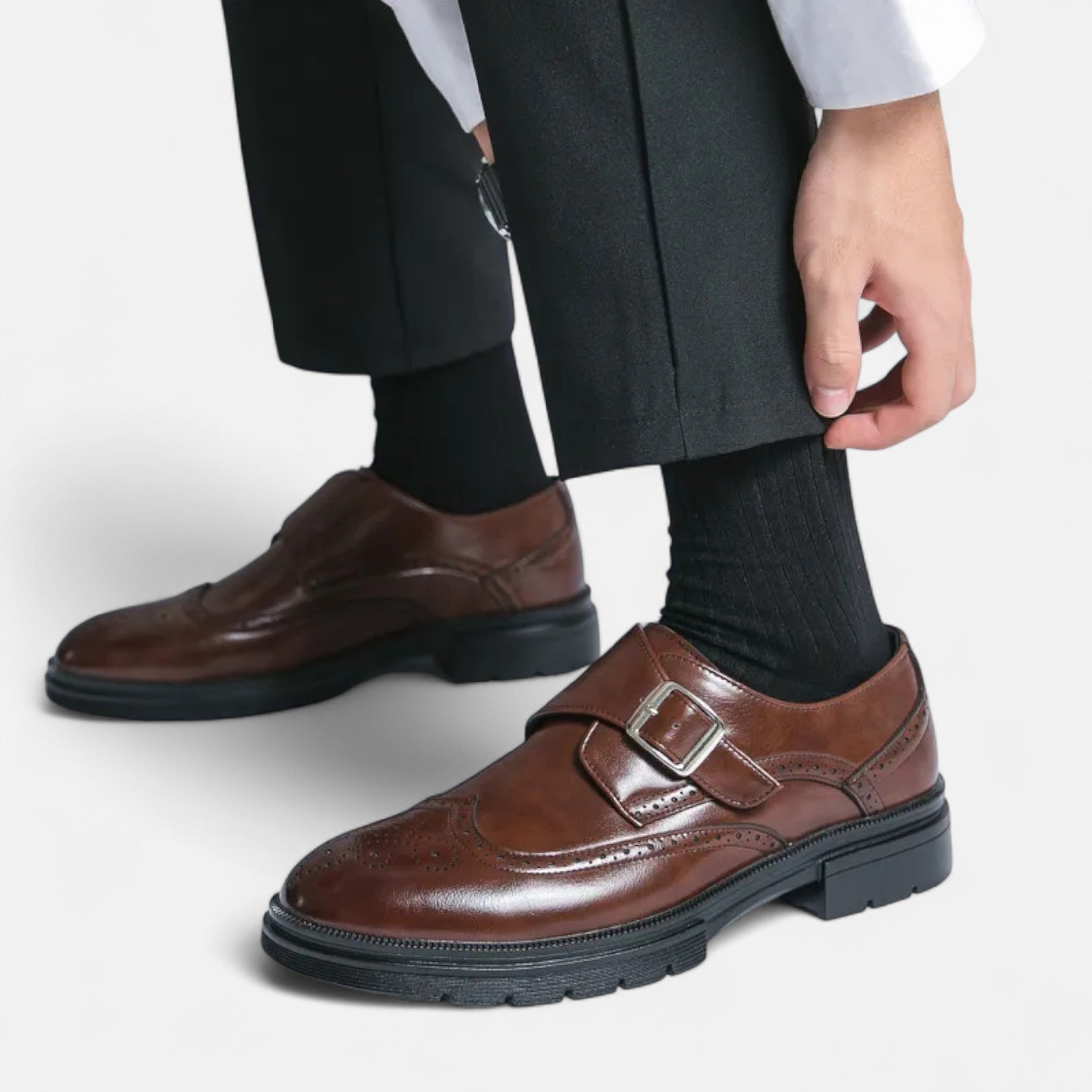 Zapatos Oxford Hombre Monk Strap Brogue
