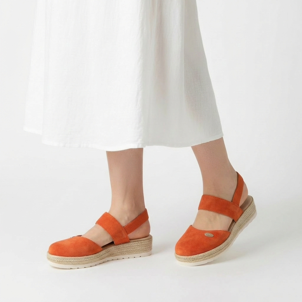 Women's Espadrille Style Platform Sandals Linen Wedge Shoes