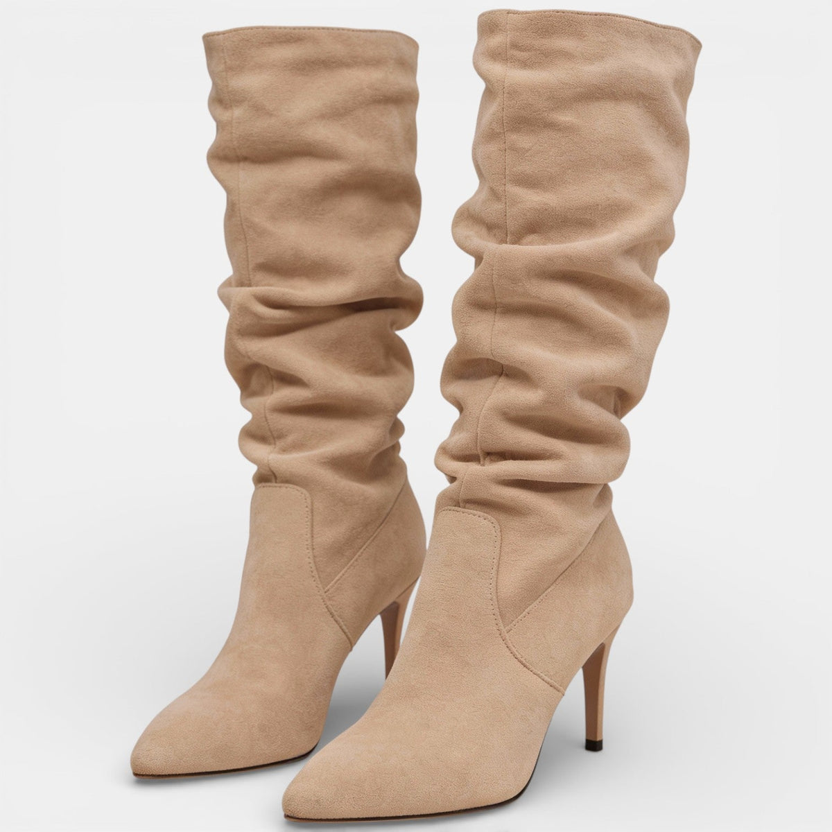 Botas de Mujer de Ante con Tacón de Aguja y Diseño Elegante y Sofisticado