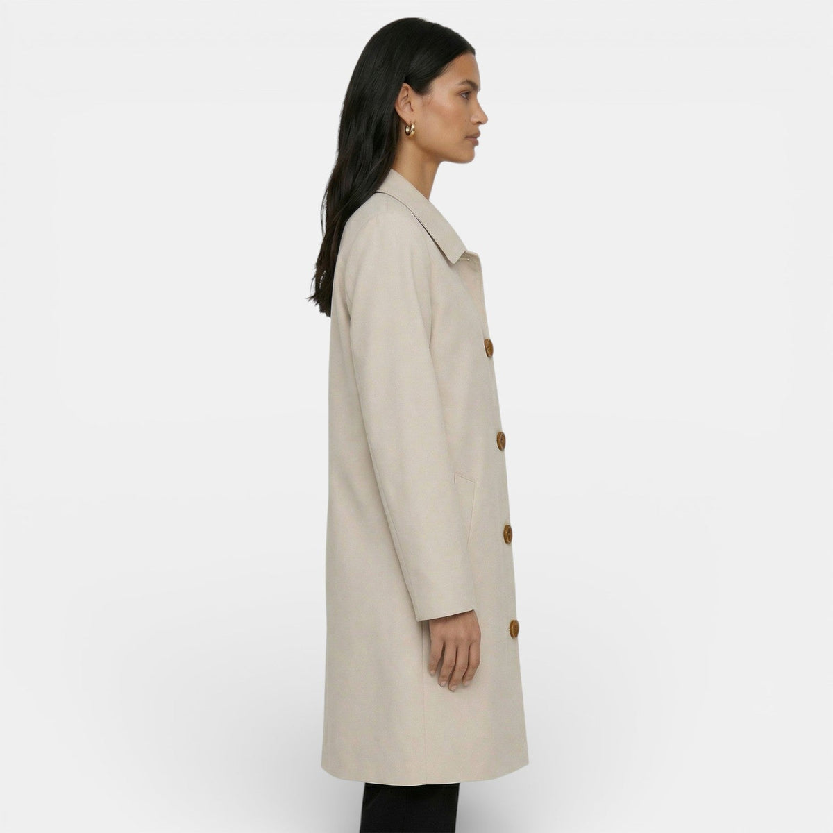 Gabardina de Mujer Midi con Corte Moderno y Diseño Ligero y Versátil