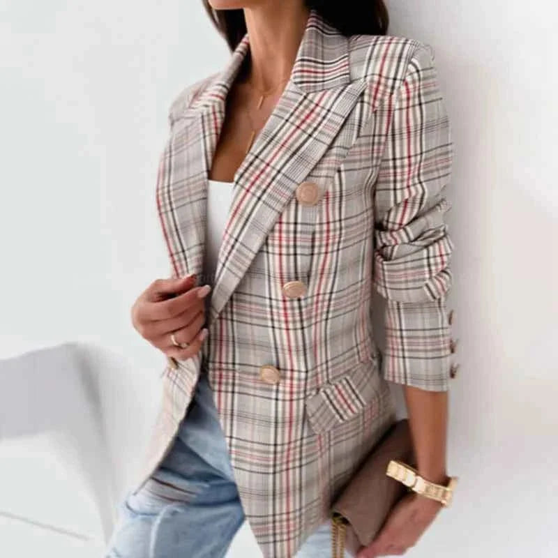 Blazer Entallado para Mujer con Ligero Stretch y Solapa Clásica