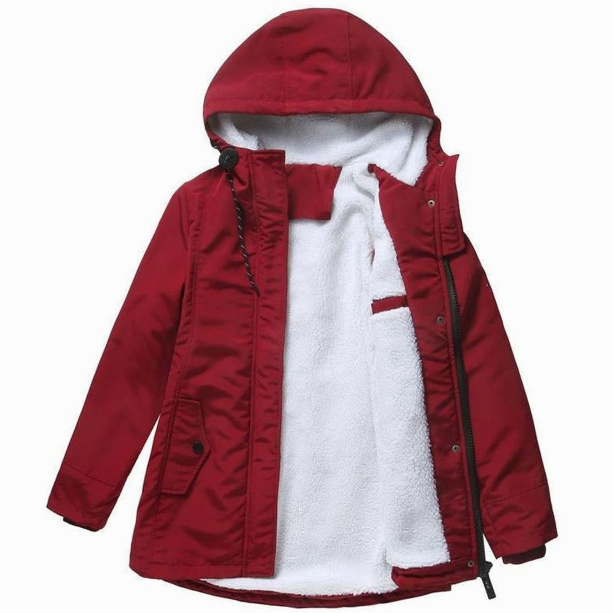 Parka de Mujer con Capucha Ajustable y Forro Suave de Aislamiento Térmico