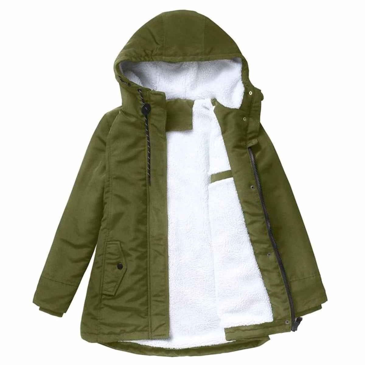 Parka de Mujer con Capucha Ajustable y Forro Suave de Aislamiento Térmico