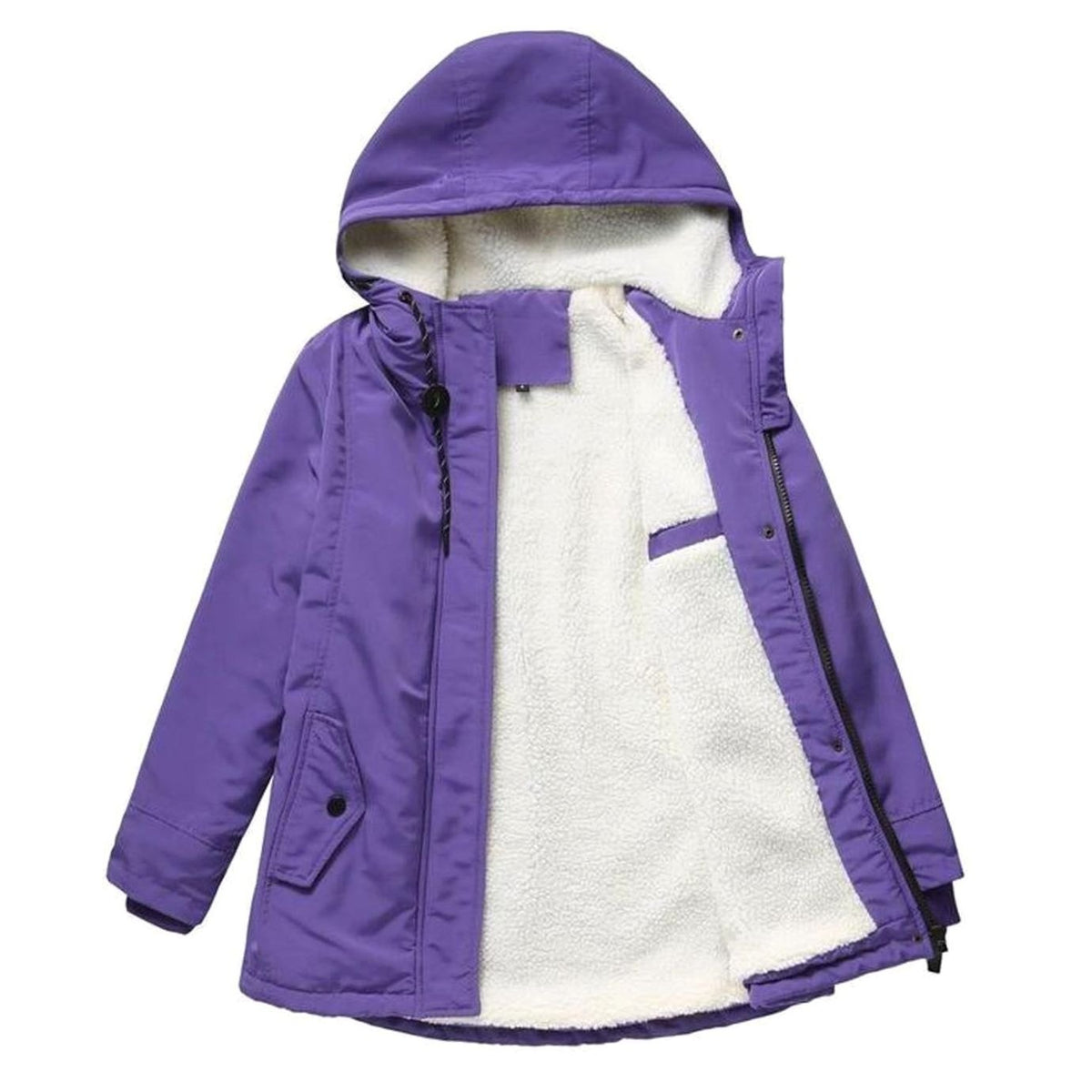 Parka de Mujer con Capucha Ajustable y Forro Suave de Aislamiento Térmico