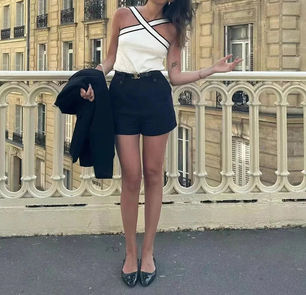 Top halter mujer | tirantes cruzados para uso diario
