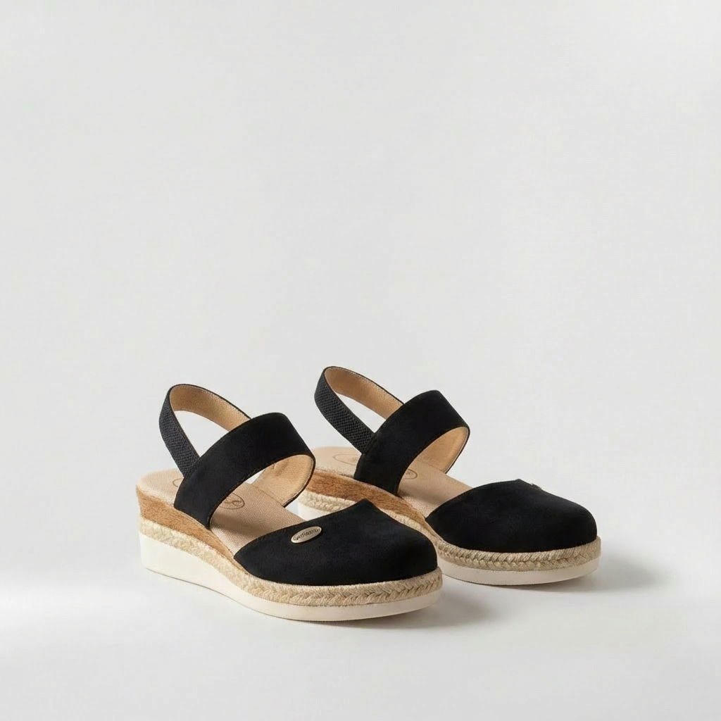 Women's Espadrille Style Platform Sandals Linen Wedge Shoes