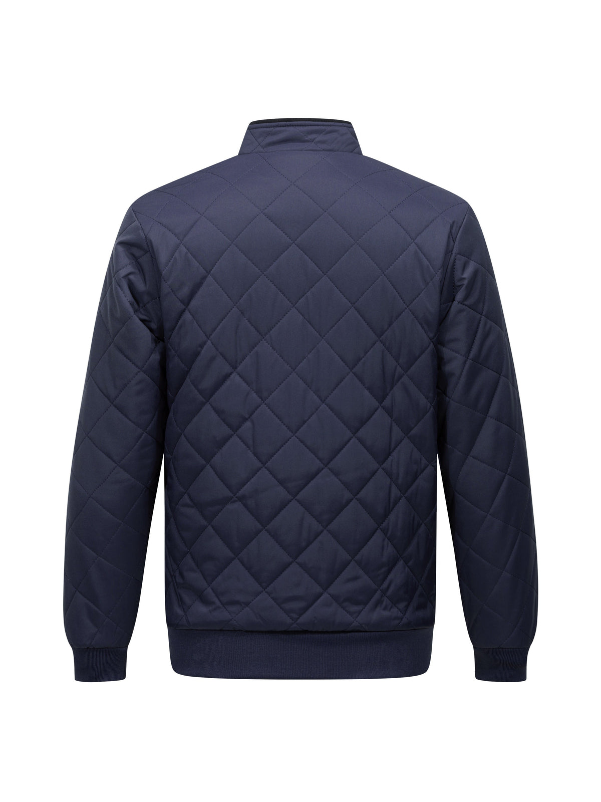 Chaqueta Acolchada de Poliéster para Hombre con Cuello Alto y Cremallera