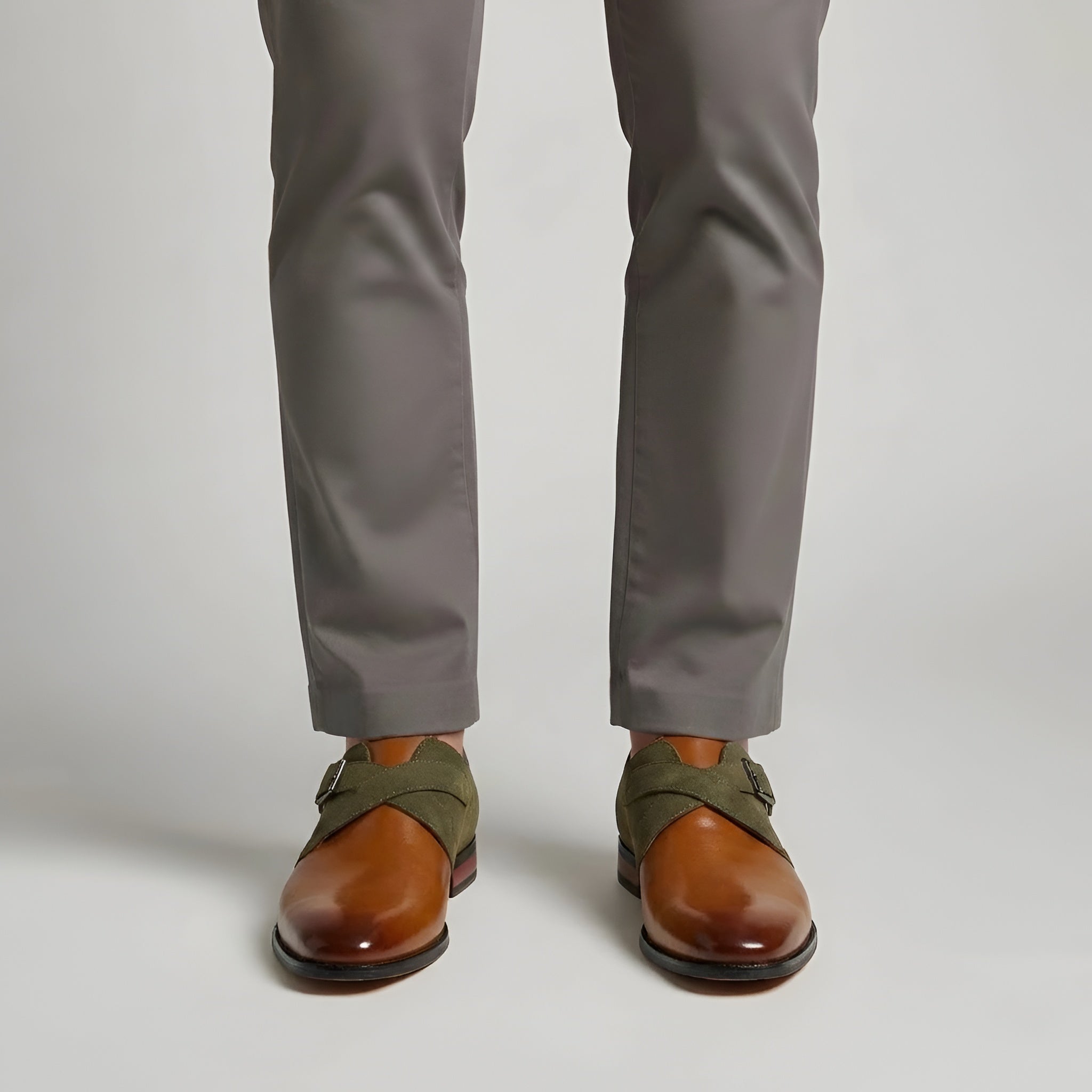Zapatos Formales de Hombre con Hebilla Monk Strap en Cuero Sintético