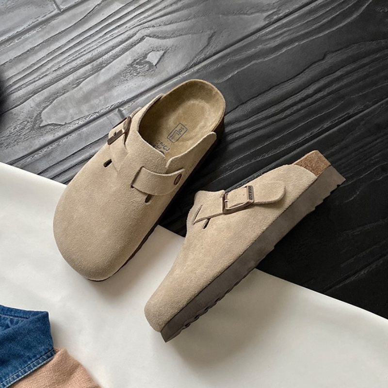 Zuecos unisex ante premium suela corcho anatómica soporte arco