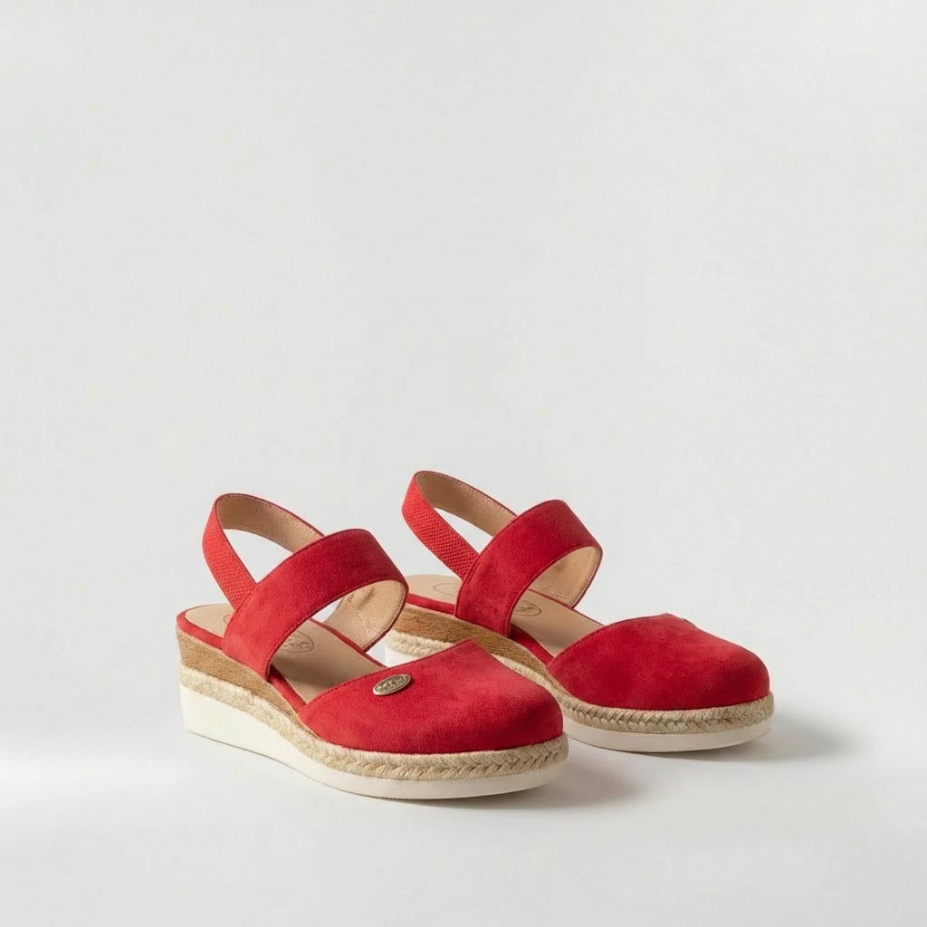 Women's Espadrille Style Platform Sandals Linen Wedge Shoes