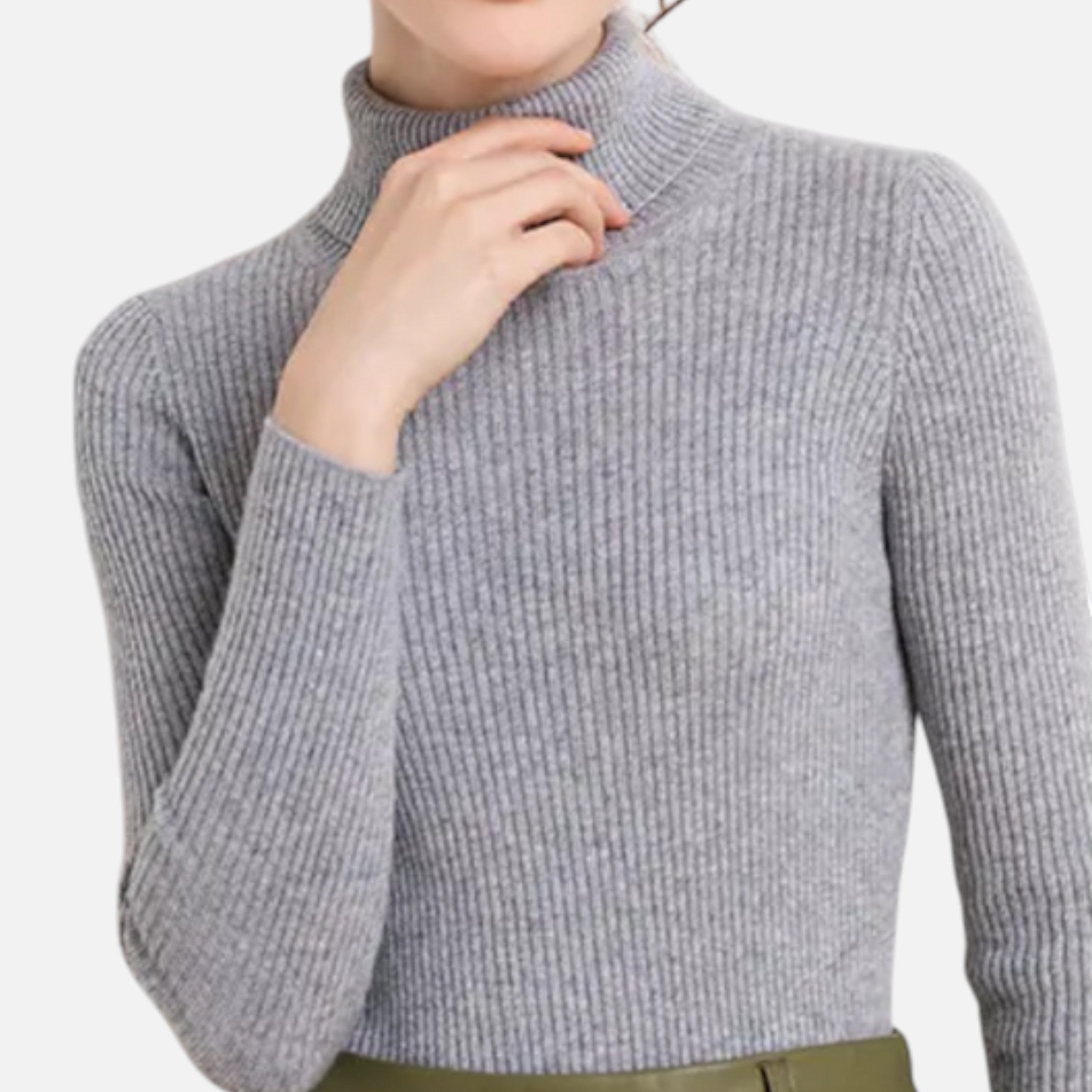 Jersey Cuello Alto Mujer Elegancia Atemporal en Cachemira
