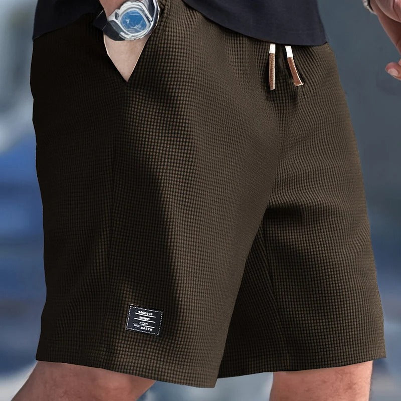 Pantalones cortos para hombre - corte regular con cordón - casual diario