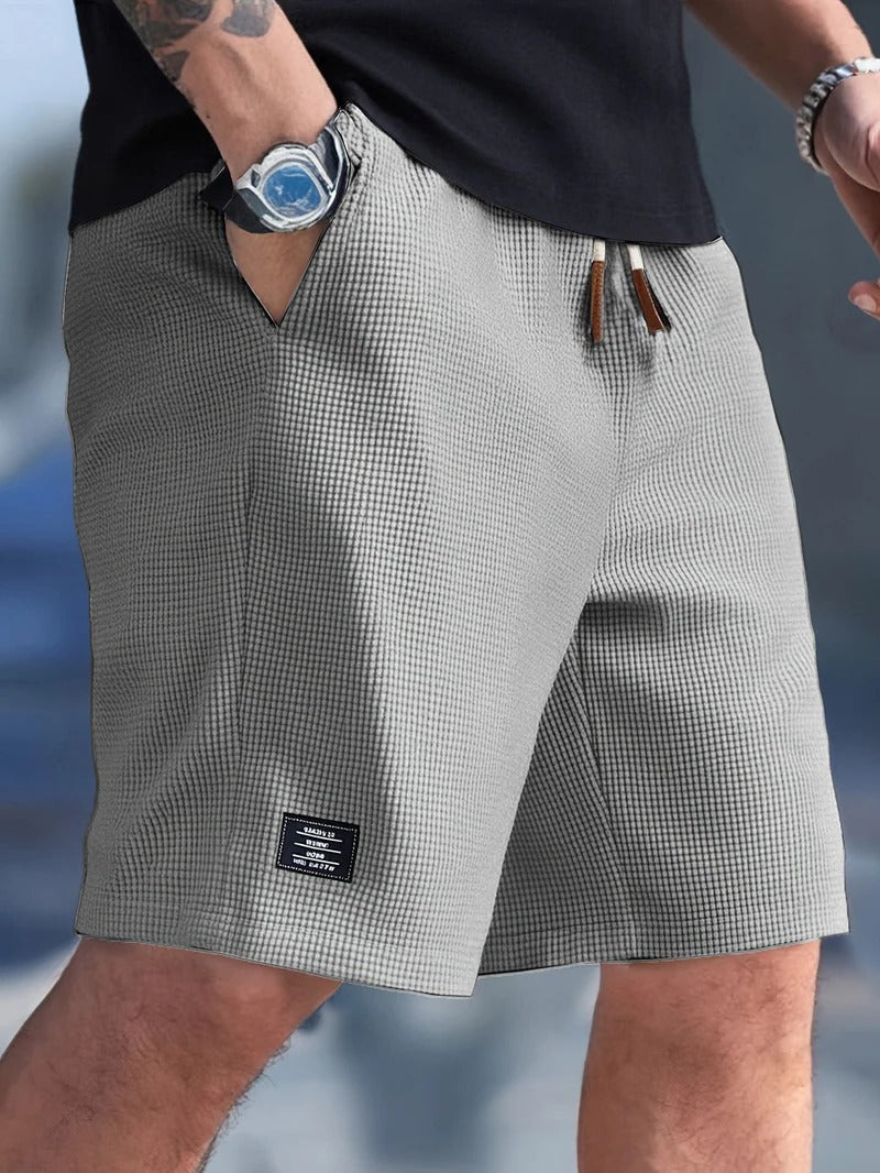 Pantalones cortos para hombre - corte regular con cordón - casual diario