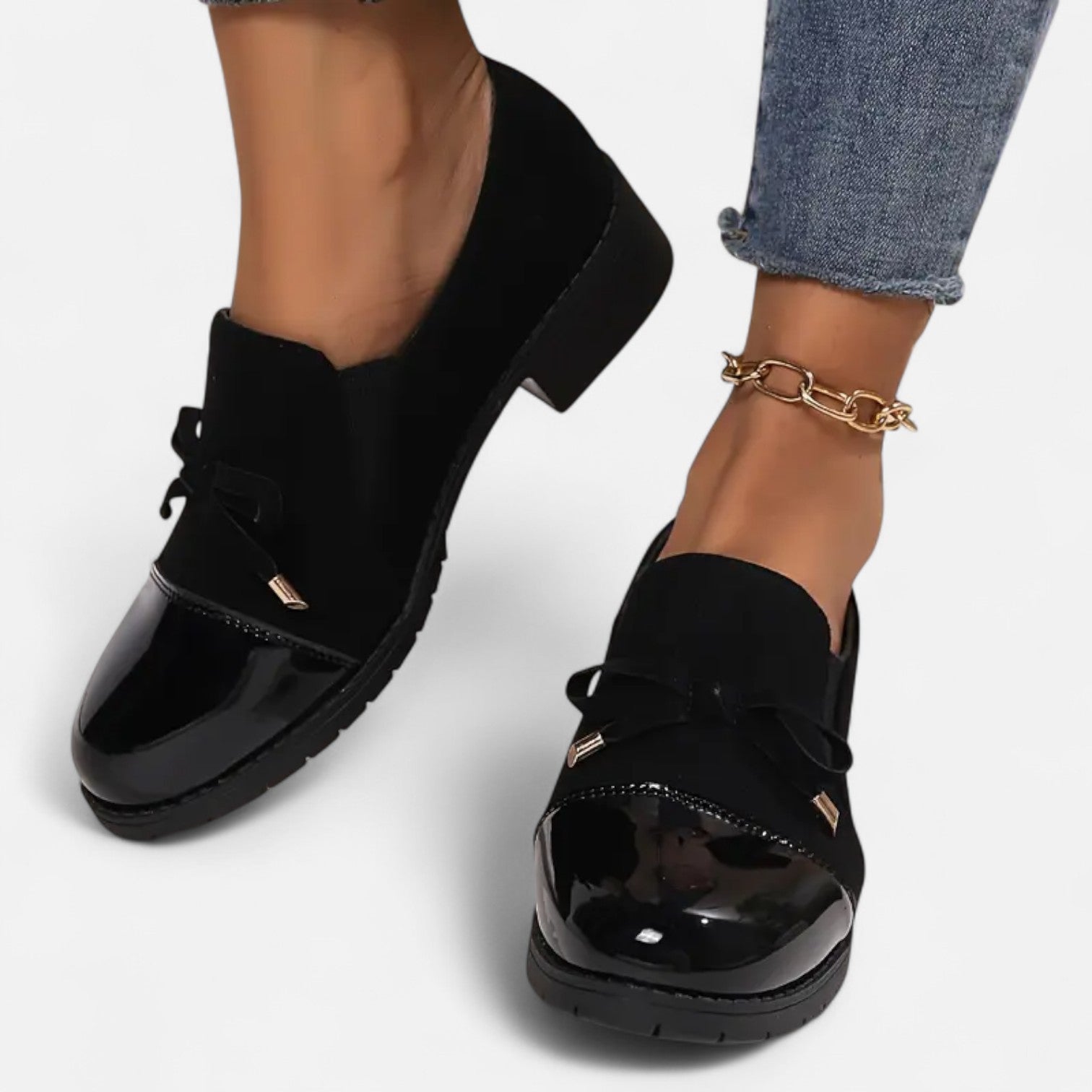 Mocasines Retro Lazo Mujer