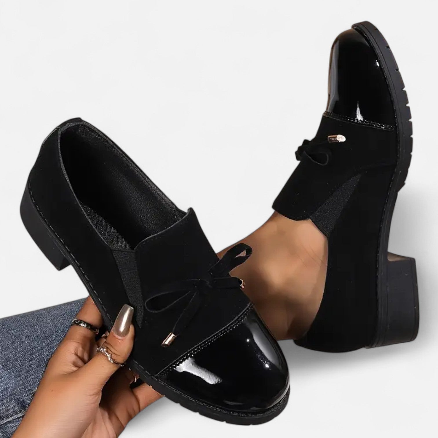 Mocasines Retro Lazo Mujer