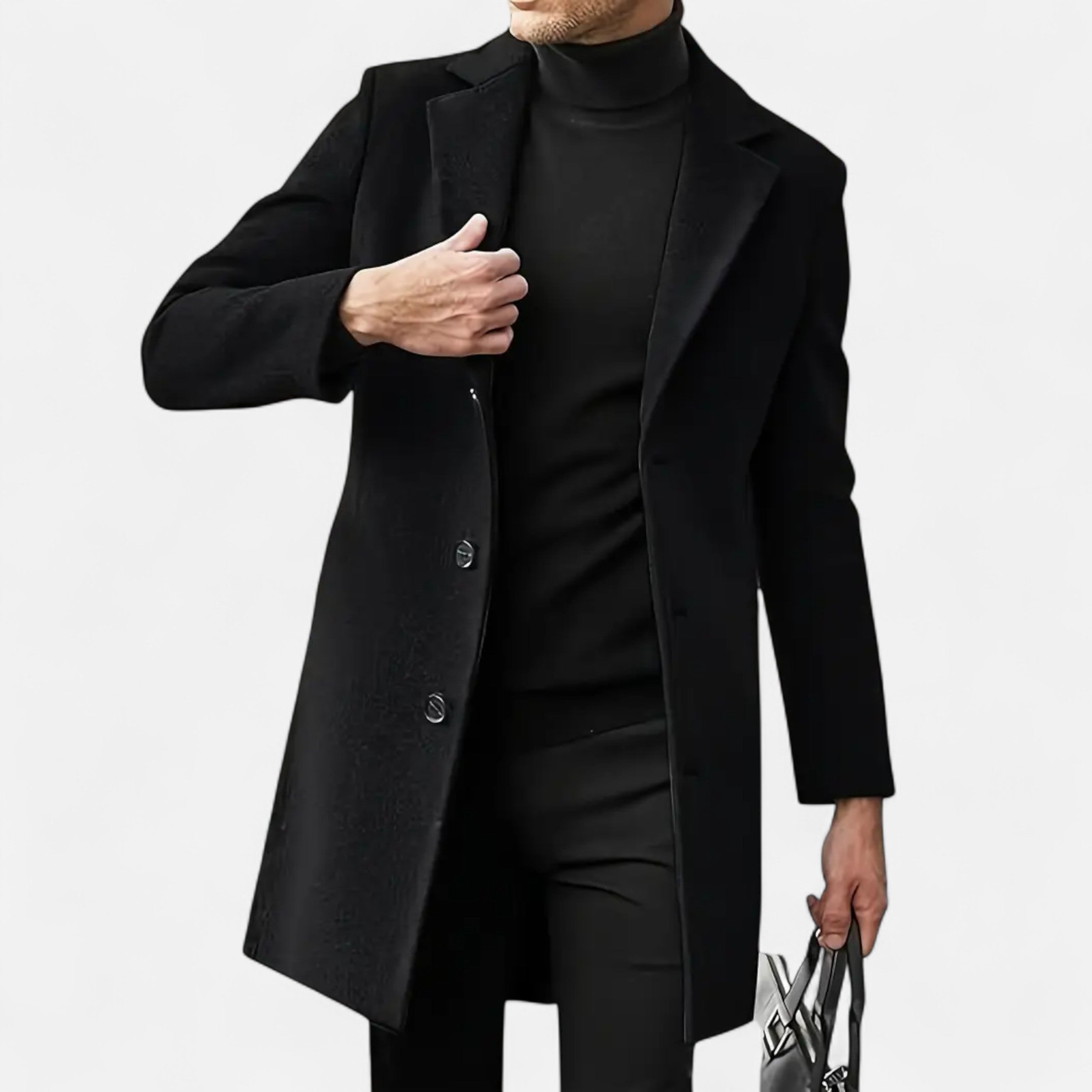 Abrigo Hombre Otoño Invierno Estilo Business Casual