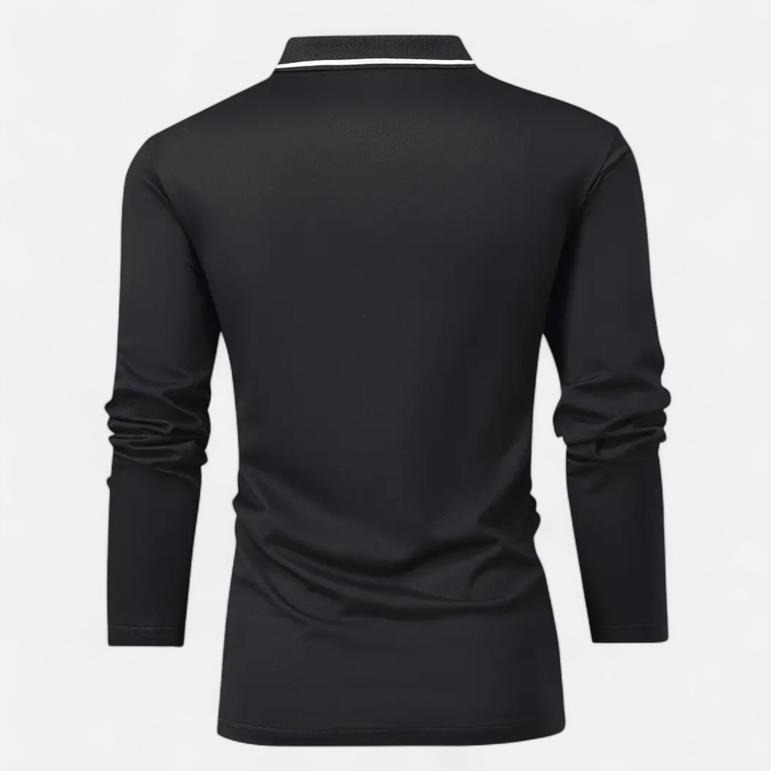 Polo Hombre Manga Larga Estilo Rugby Casual