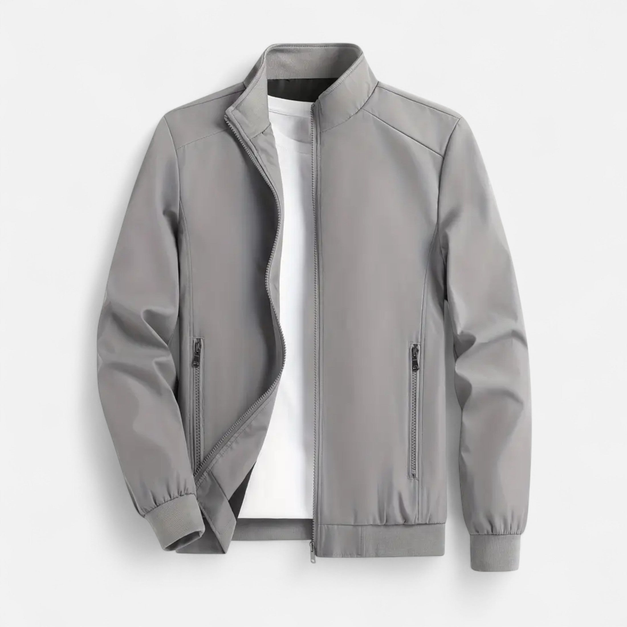 Chaqueta Ligera Hombre Cremallera Cuello Alto