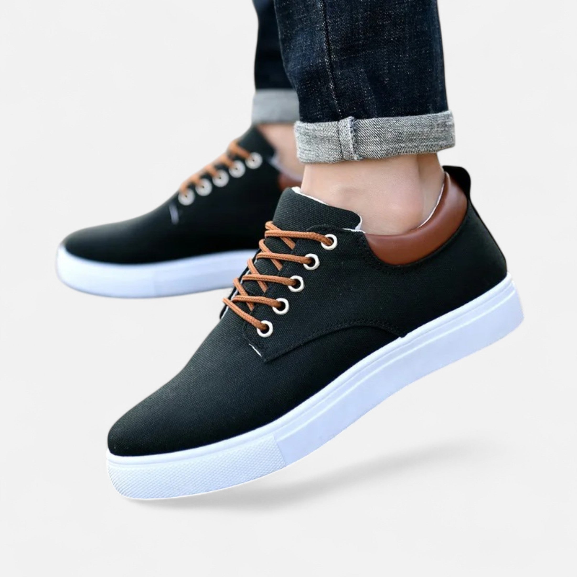 Zapatillas Hombre Invierno Lona con Suela Blanca