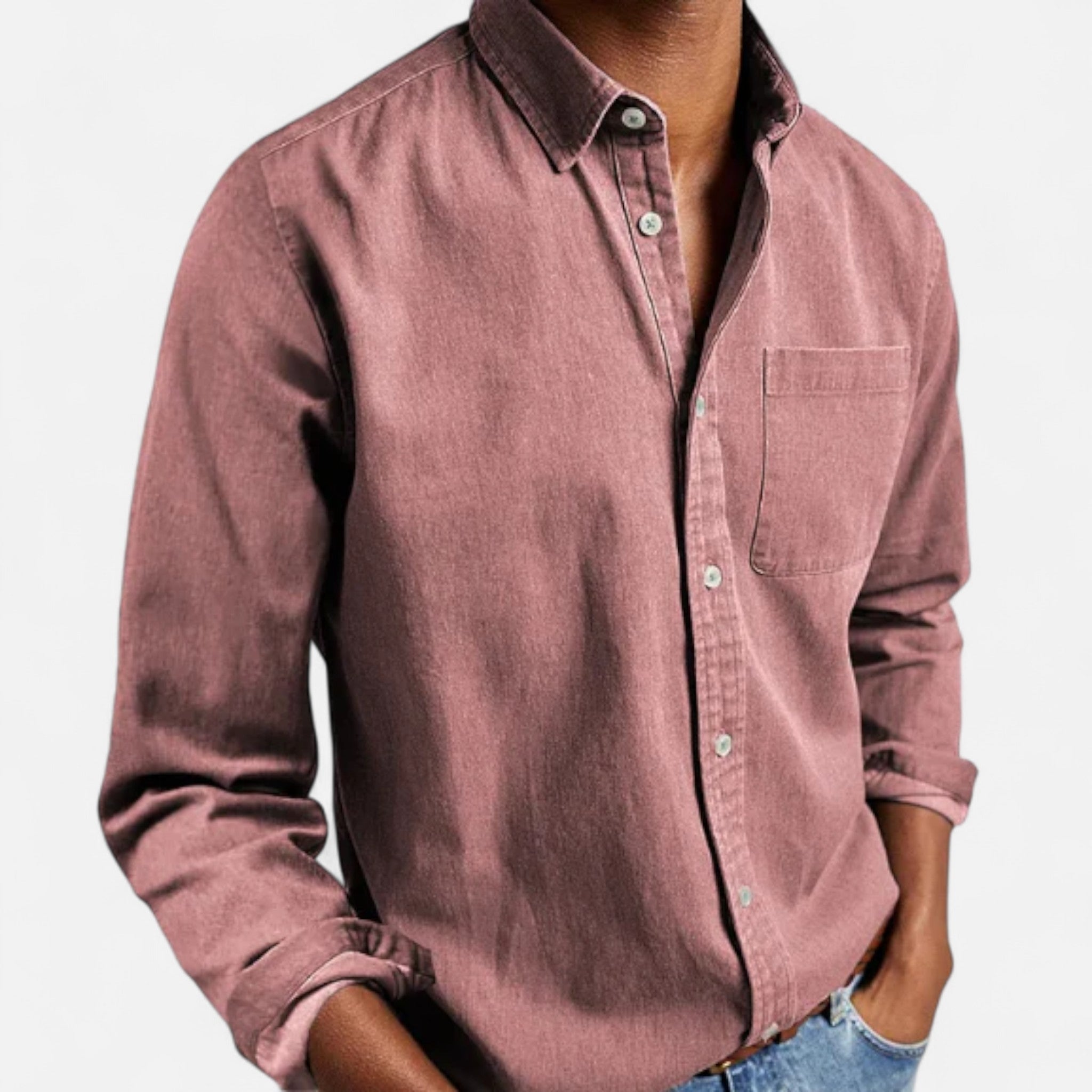 Camisa Denim Hombre Algodón Premium Estilo Clásico