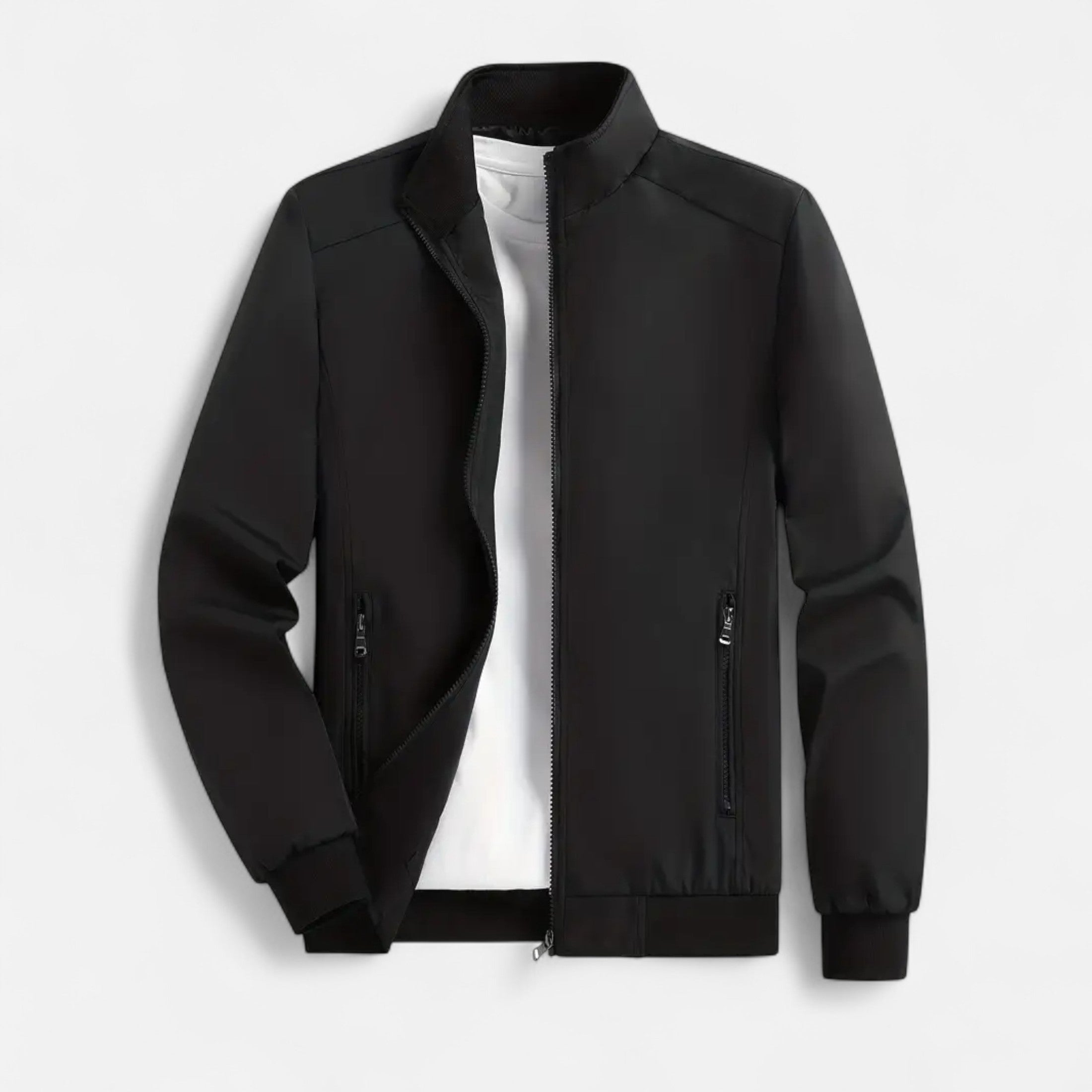 Chaqueta Ligera Hombre Cremallera Cuello Alto