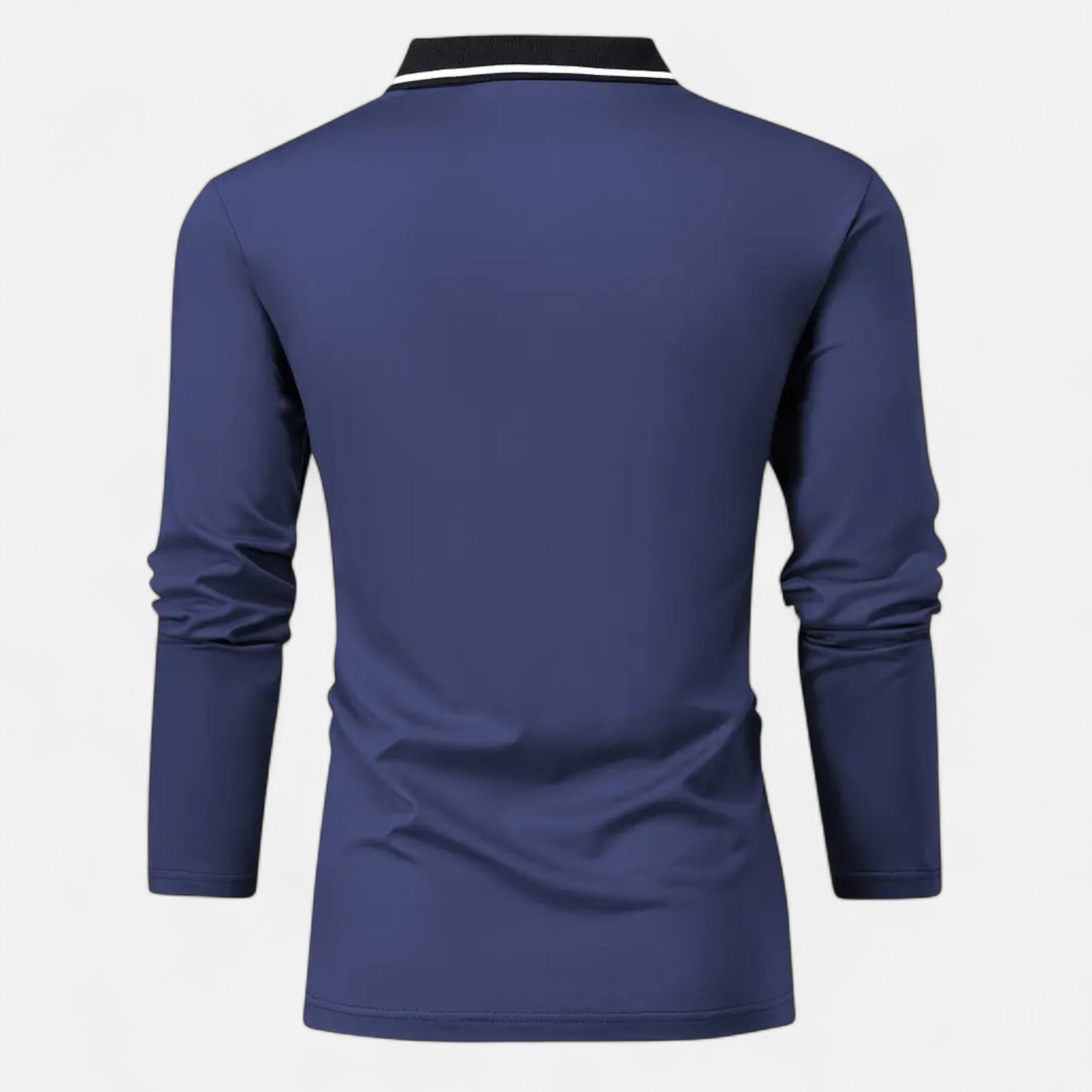 Polo Hombre Manga Larga Estilo Rugby Casual