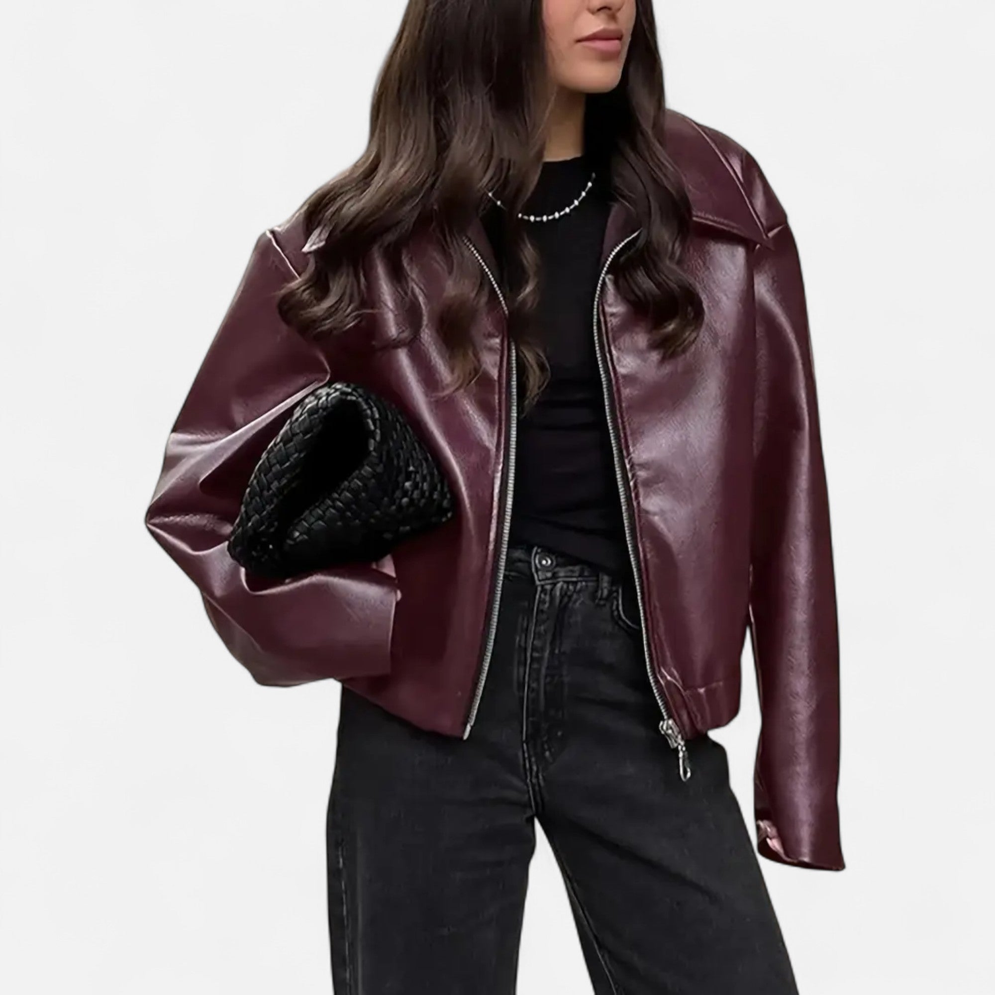 Chaqueta Motera de Polipiel de Lujo