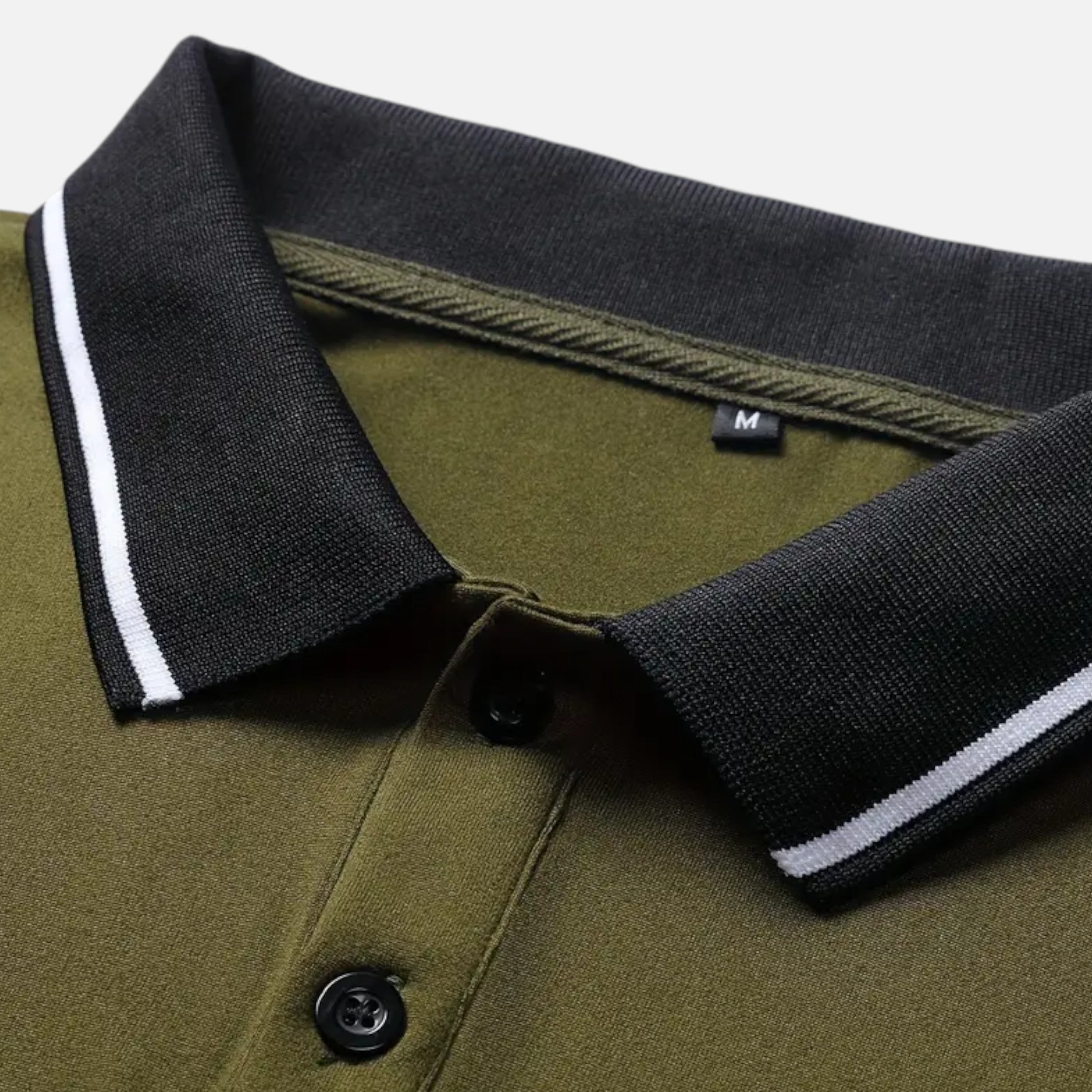 Polo Hombre Manga Larga Estilo Rugby Casual