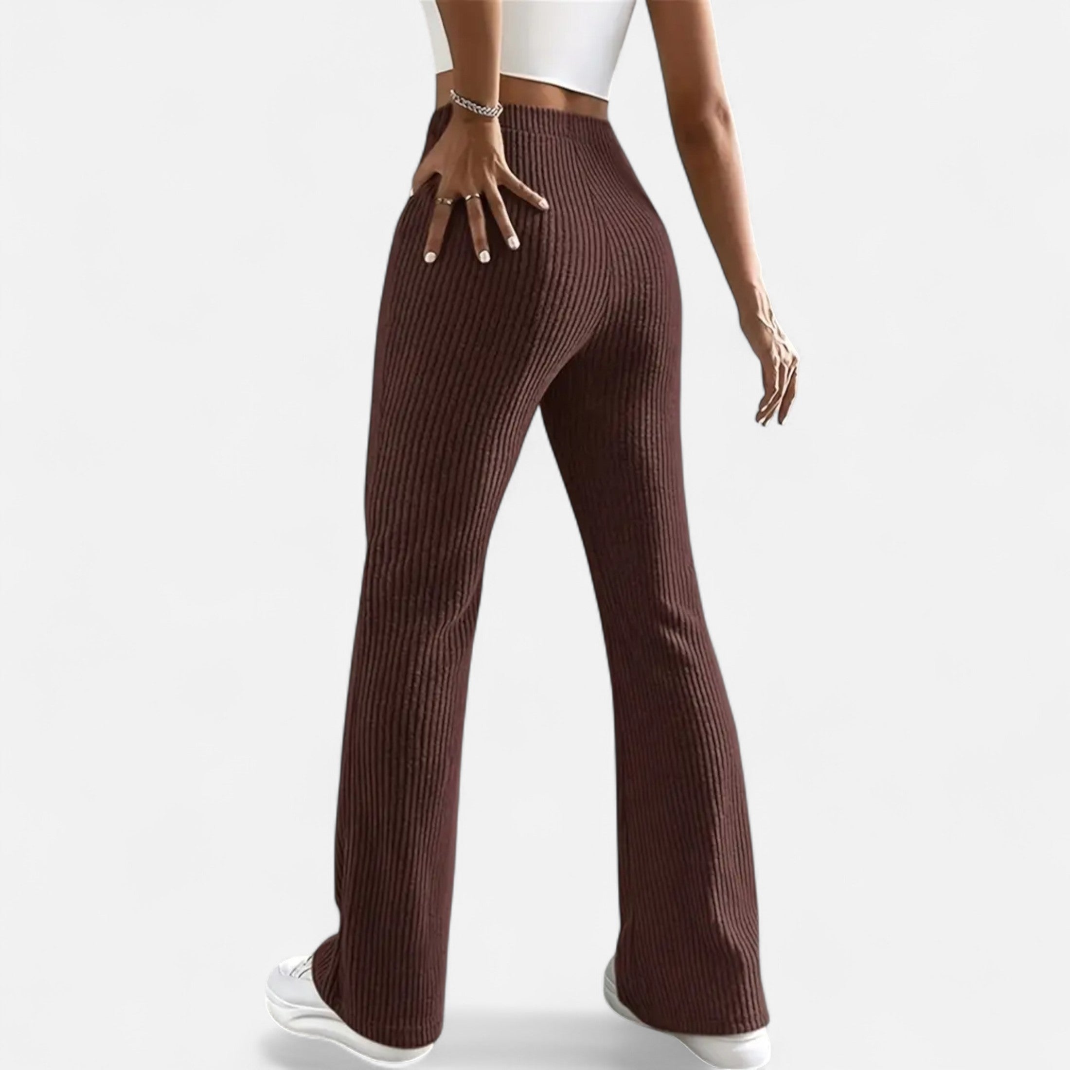 Pantalón Elegante Cintura Alta Mujer