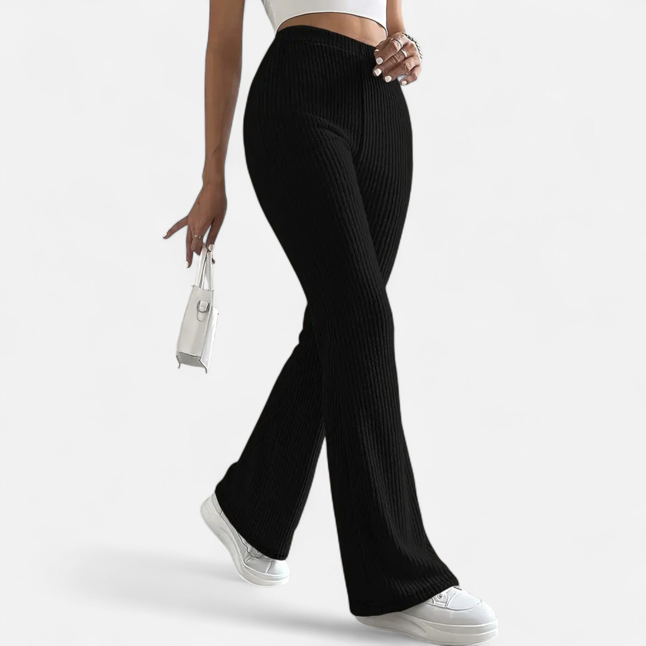 Pantalón Elegante Cintura Alta Mujer
