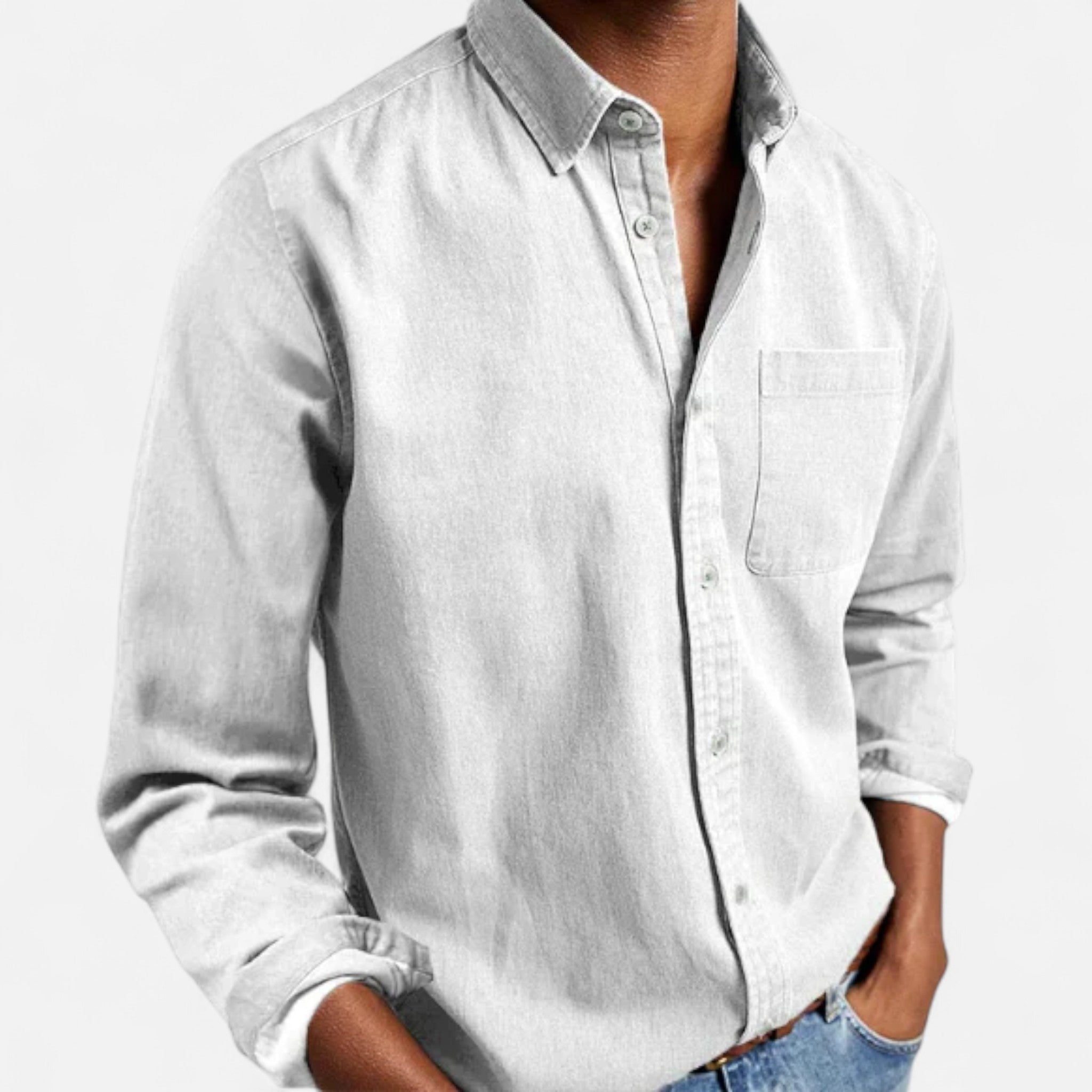Camisa Denim Hombre Algodón Premium Estilo Clásico