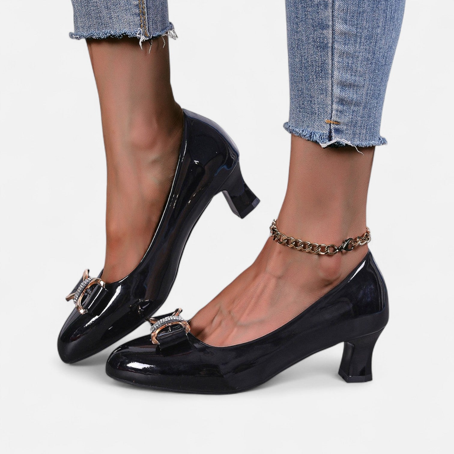 Tacones Altos Lazo Cristal Mujer