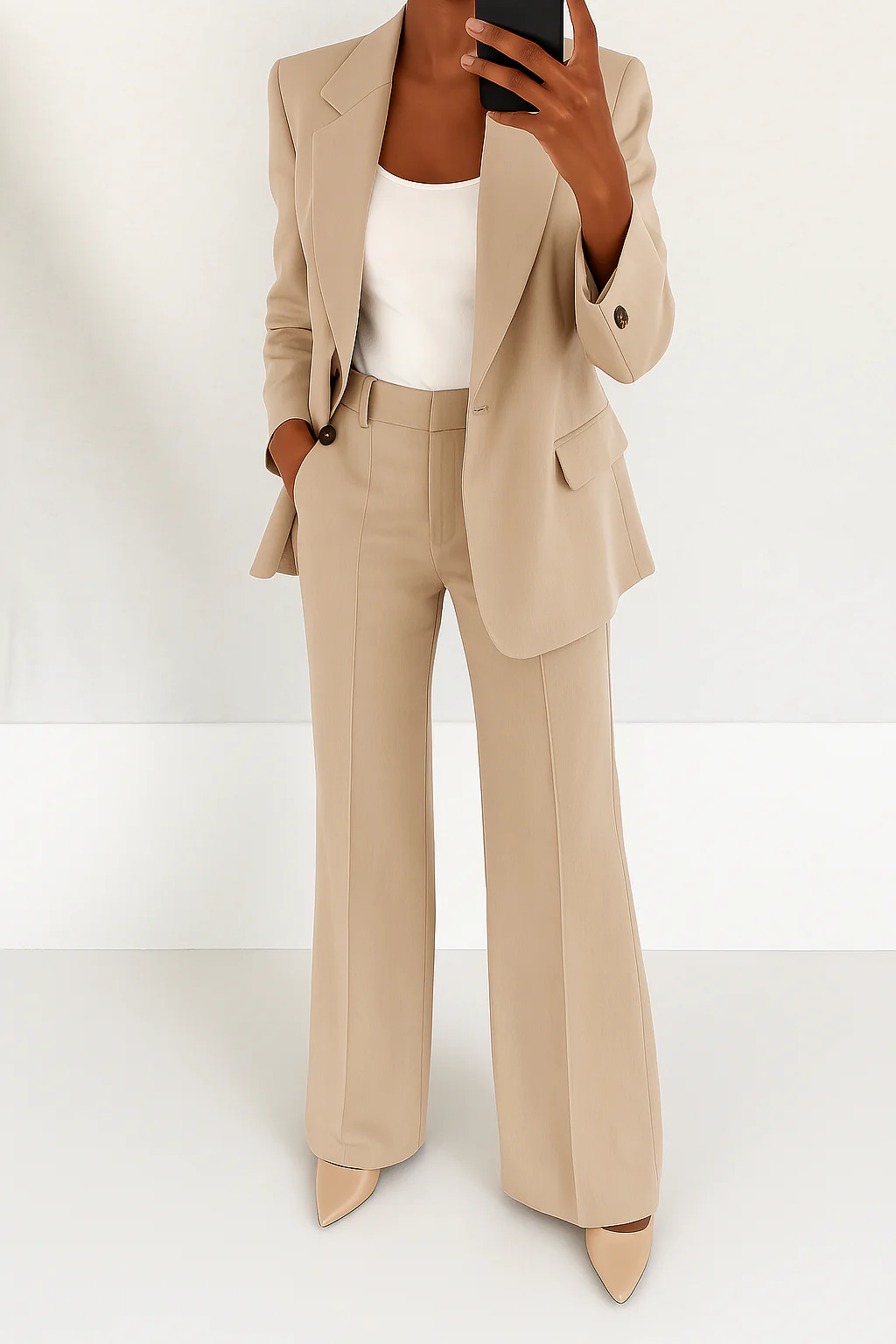Conjunto de Mujer de Blazer y Pantalón con Corte Moderno para Oficina
