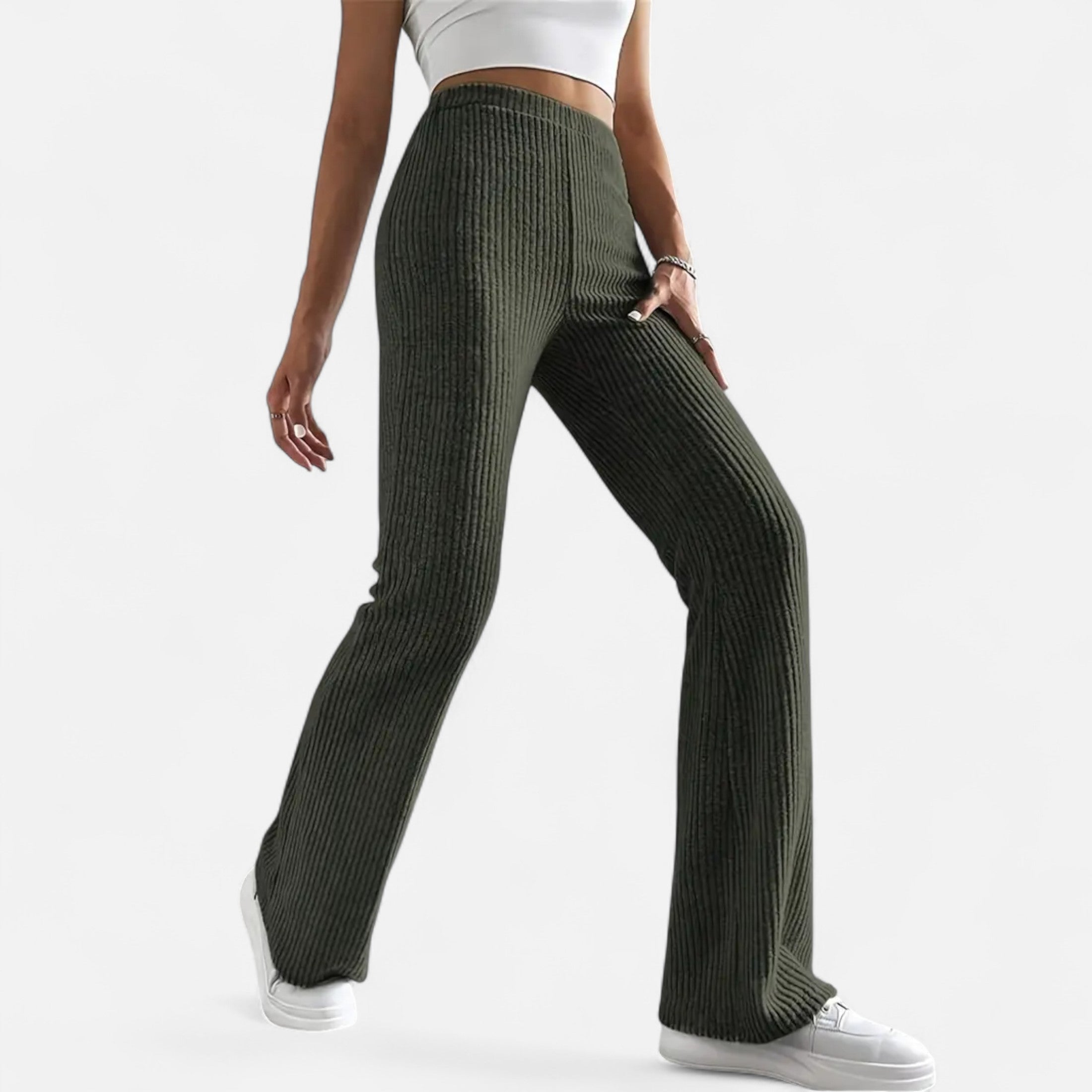 Pantalón Elegante Cintura Alta Mujer
