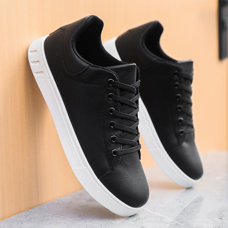 Zapatillas Urbanas de Cuero Sintético para Hombre Tenis Casuales con Cordones