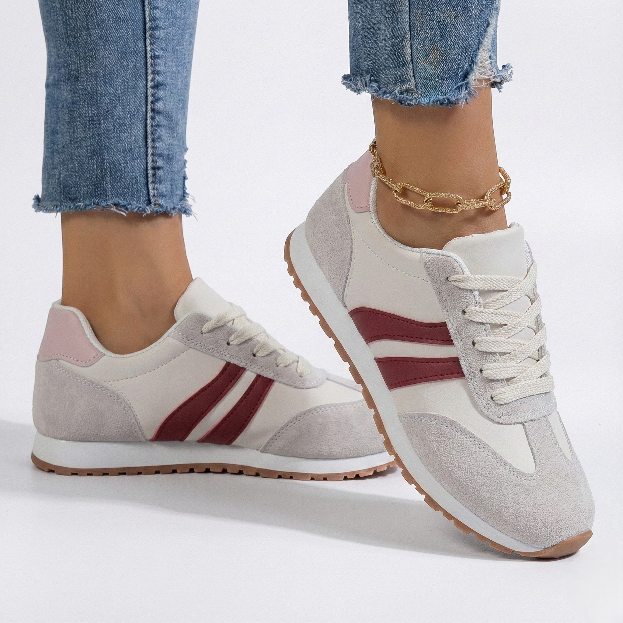 Zapatillas de Deporte para Mujer Tenis Casuales Transpirables con Suela Gruesa