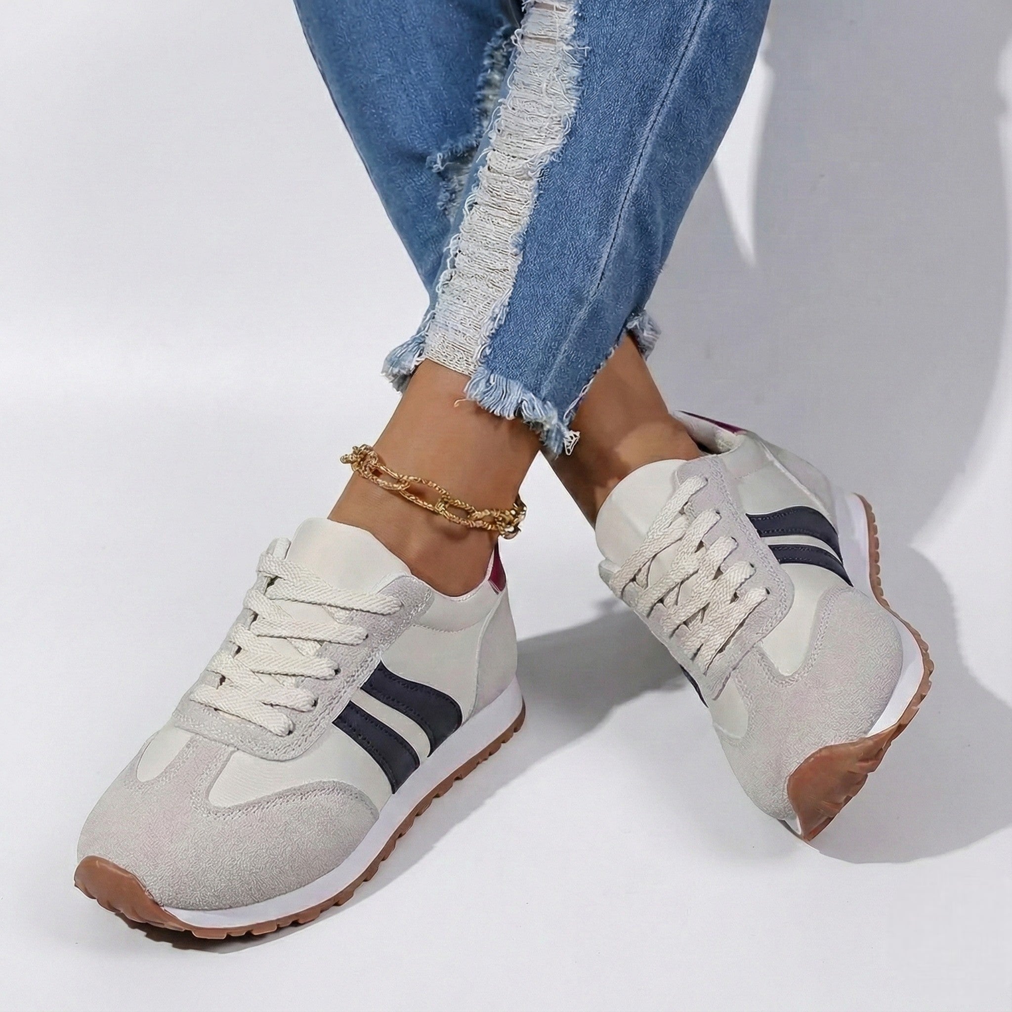 Zapatillas de Deporte para Mujer Tenis Casuales Transpirables con Suela Gruesa