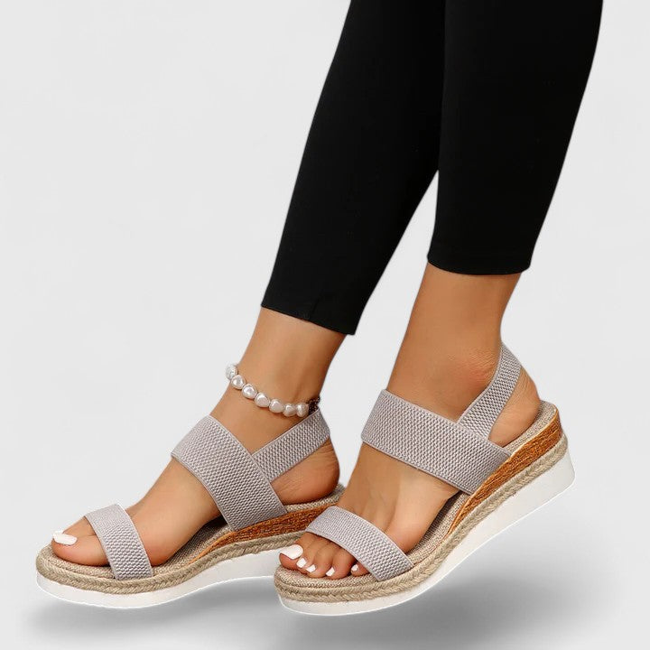 Sandalias de Plataforma para Mujer con Tiras Calzado de Diario Cómodo